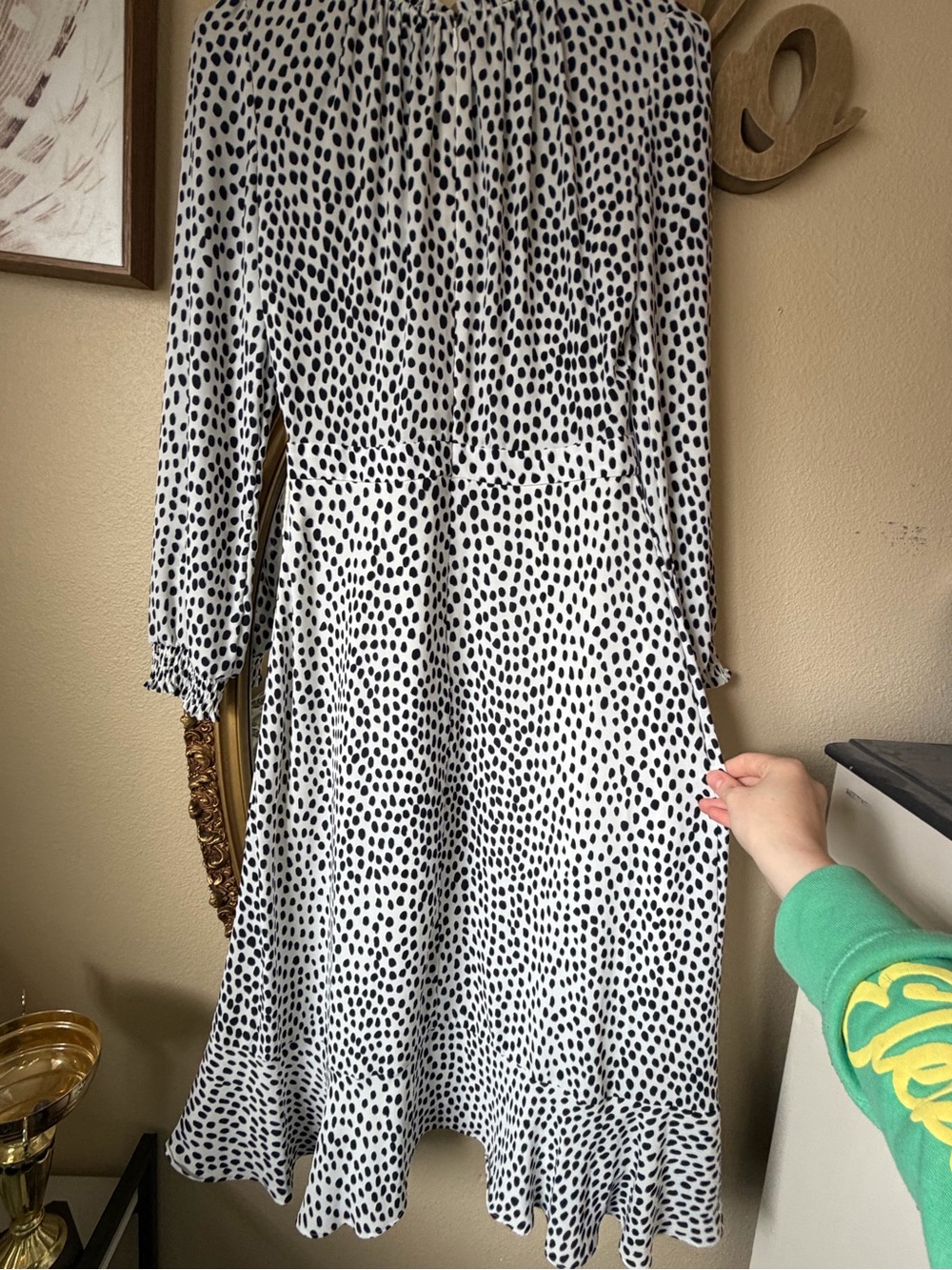J. Crew White Dress with Black Dot Print - Picture 5 of 6